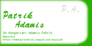 patrik adamis business card